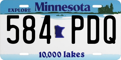 MN license plate 584PDQ