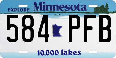 MN license plate 584PFB