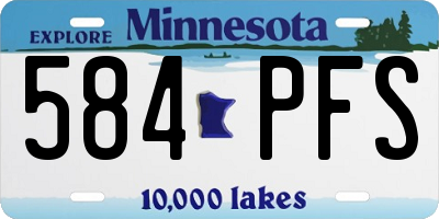 MN license plate 584PFS