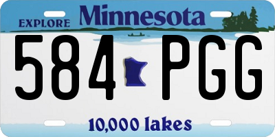 MN license plate 584PGG