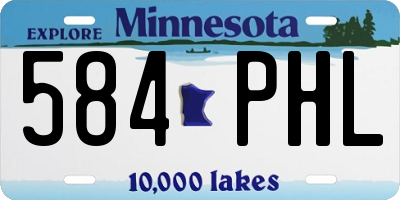 MN license plate 584PHL