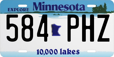 MN license plate 584PHZ