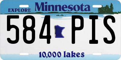 MN license plate 584PIS