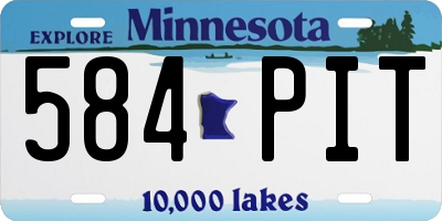 MN license plate 584PIT