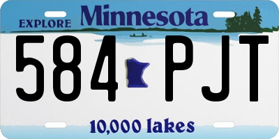 MN license plate 584PJT