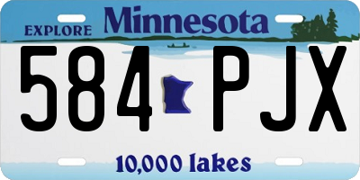 MN license plate 584PJX