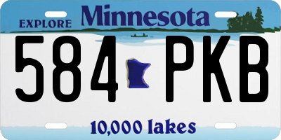 MN license plate 584PKB