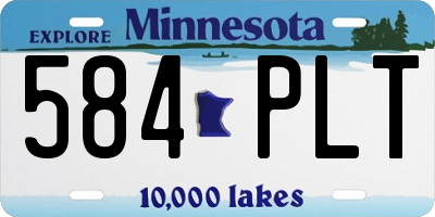 MN license plate 584PLT