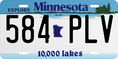 MN license plate 584PLV
