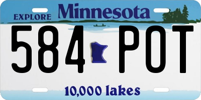 MN license plate 584POT