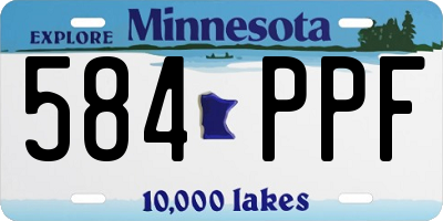 MN license plate 584PPF