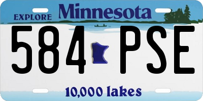 MN license plate 584PSE