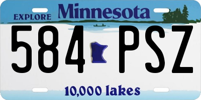 MN license plate 584PSZ