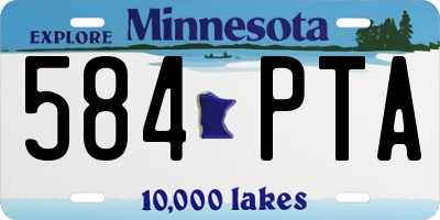 MN license plate 584PTA