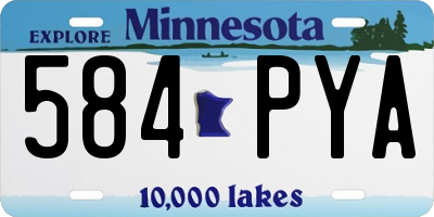 MN license plate 584PYA