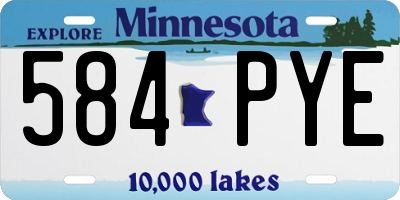 MN license plate 584PYE
