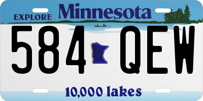 MN license plate 584QEW