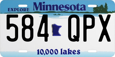 MN license plate 584QPX
