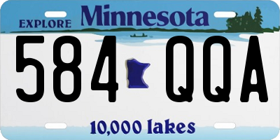 MN license plate 584QQA