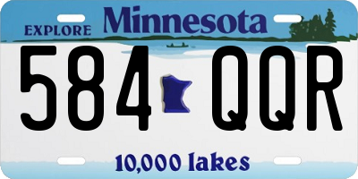 MN license plate 584QQR