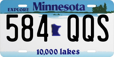 MN license plate 584QQS