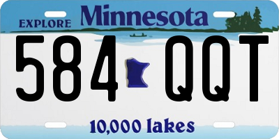 MN license plate 584QQT