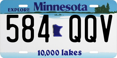 MN license plate 584QQV