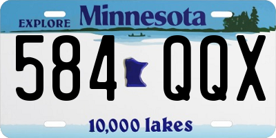 MN license plate 584QQX