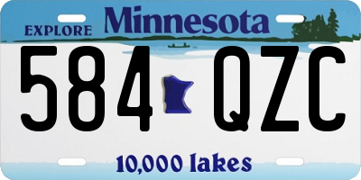 MN license plate 584QZC