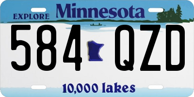 MN license plate 584QZD