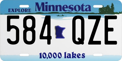 MN license plate 584QZE