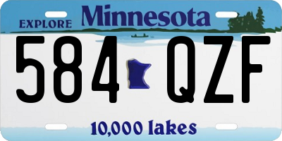 MN license plate 584QZF