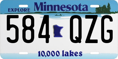 MN license plate 584QZG