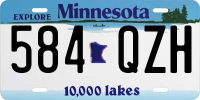 MN license plate 584QZH