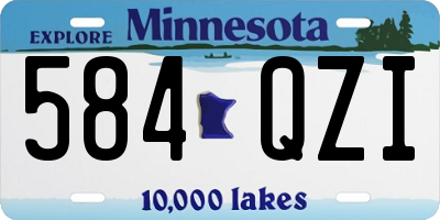 MN license plate 584QZI