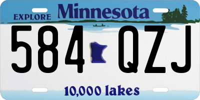 MN license plate 584QZJ