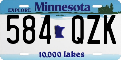MN license plate 584QZK