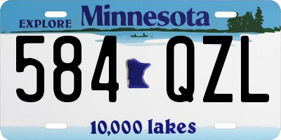 MN license plate 584QZL