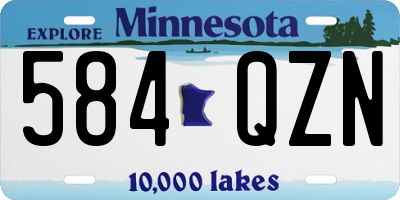 MN license plate 584QZN