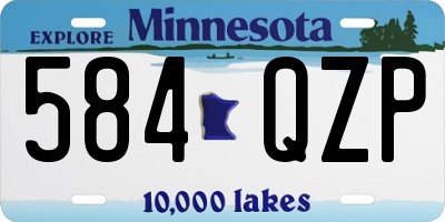 MN license plate 584QZP