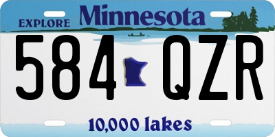 MN license plate 584QZR