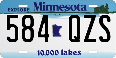 MN license plate 584QZS