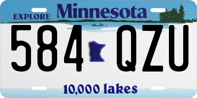 MN license plate 584QZU