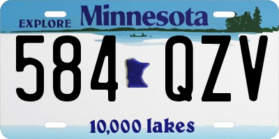 MN license plate 584QZV