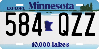 MN license plate 584QZZ