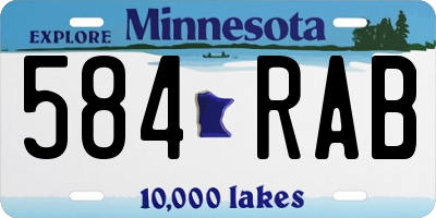 MN license plate 584RAB