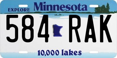 MN license plate 584RAK