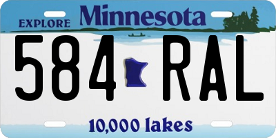 MN license plate 584RAL