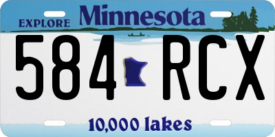 MN license plate 584RCX
