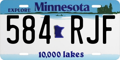 MN license plate 584RJF